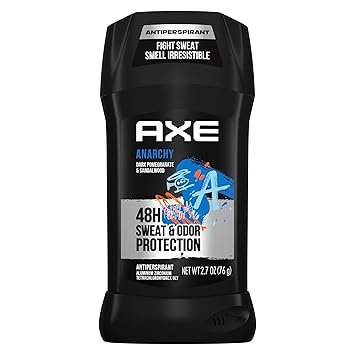AXE Antiperspirant Stick for Men Anarchy 48 Hour Sweat and Odor Protection for Long Lasting Freshness, Dark Pomegranate & Sandalwood Men's Deodorant AXE Antiperspirant Stick for Men Anarchy 48 Hour fragnance