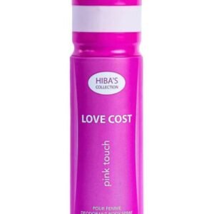 Hiba’s Collection Love Cost Body Spray for Women 200ml pink touch deodorant spray bottle